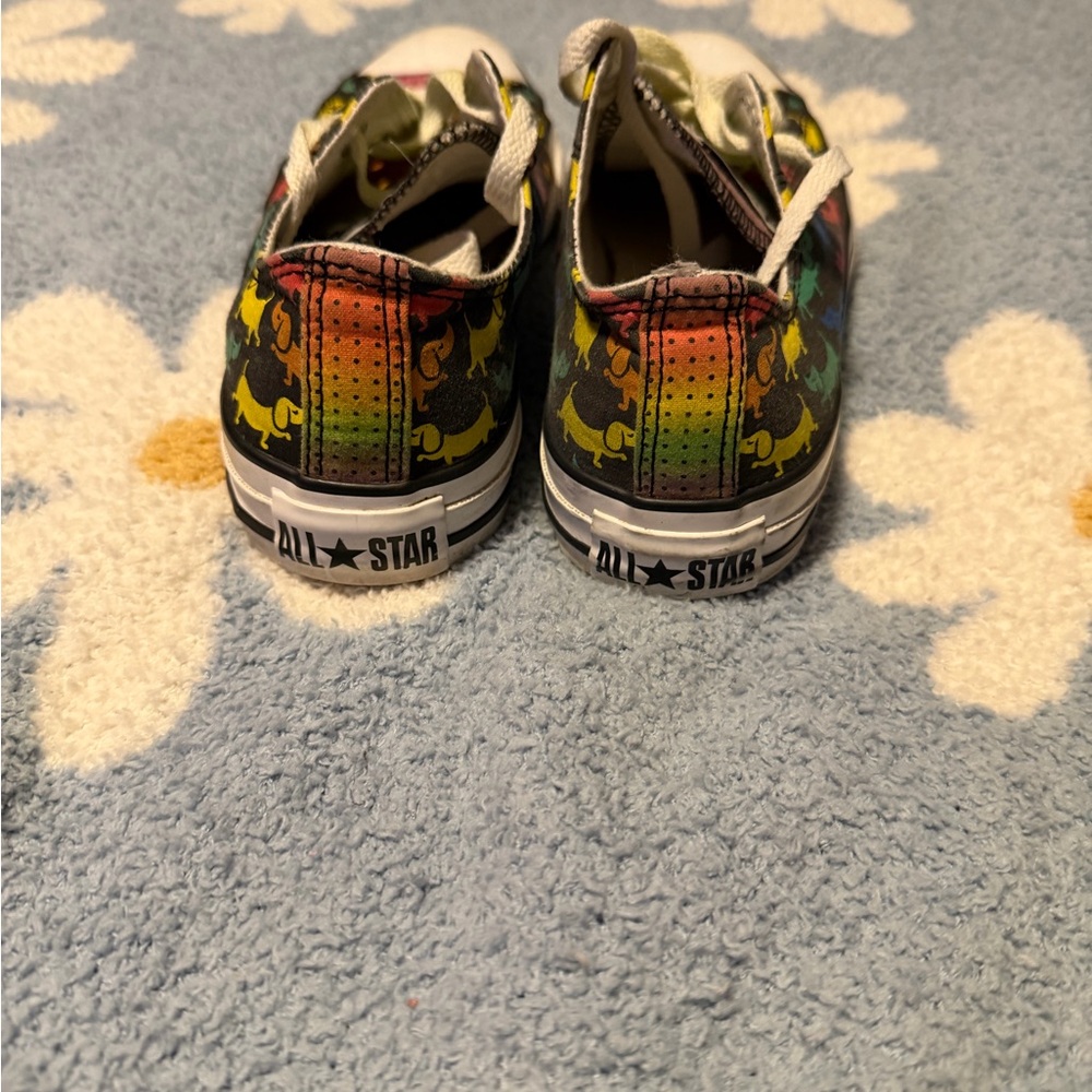 Vintage Y2K Converse Chuck Taylor All Star low-top sneakers - rainbow dachshund - Picture 4 of 6